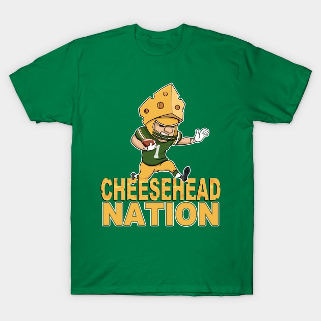 Cheesehead Nation Green Bay Packers T-Shirt by GAMAS Threads